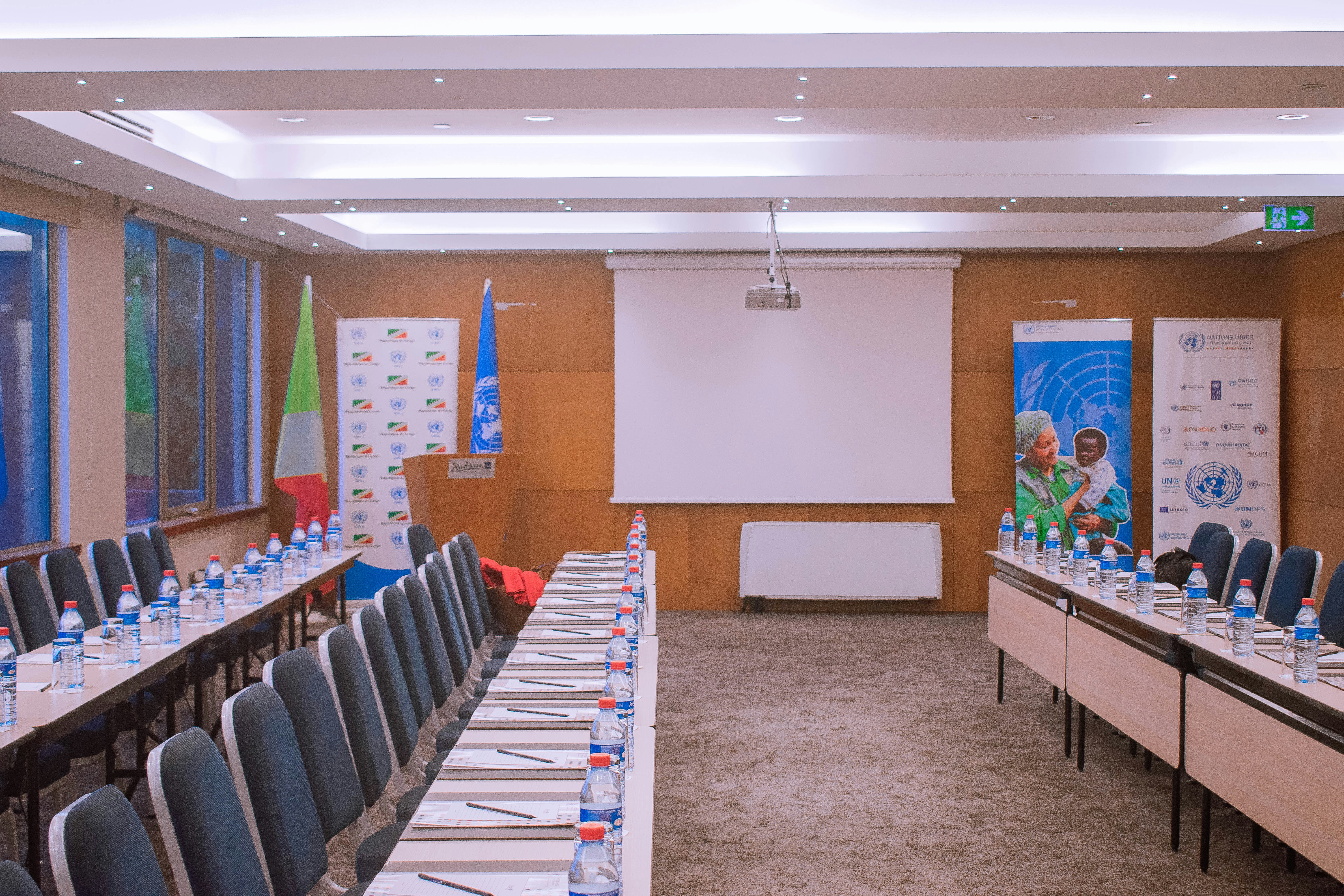 Women attending a conference at an event venue