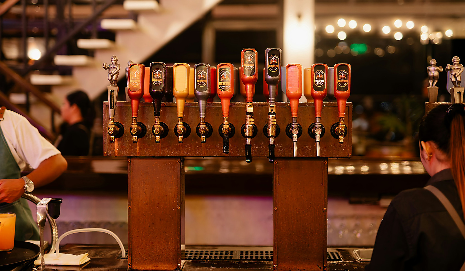 Warm pub bar interior